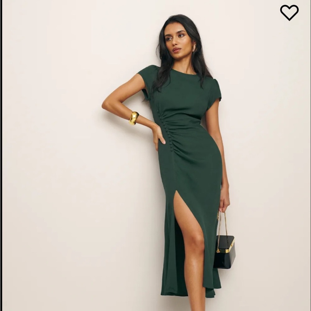 Reformation Frasier Dress in Green NWT Size 0